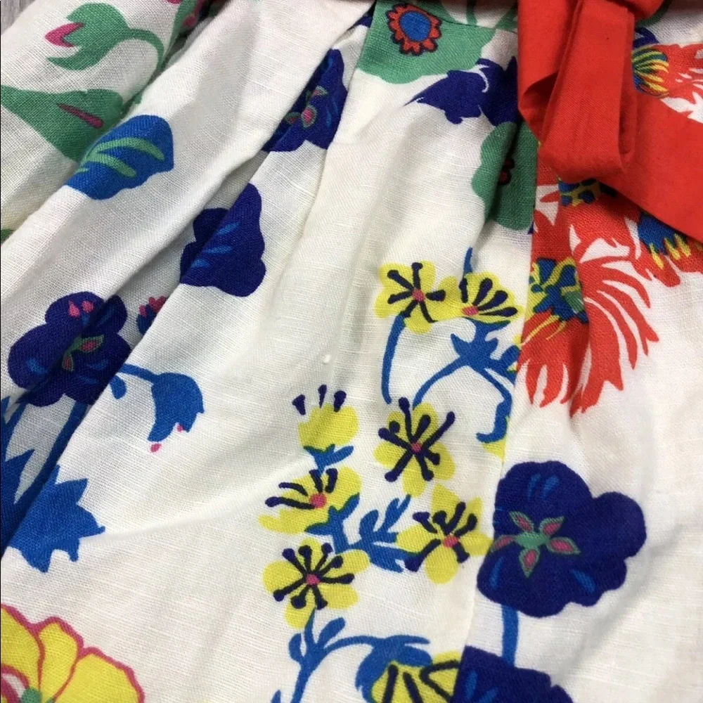 Mini Boden 3-4 Floral Sleeveless Pleated Dress